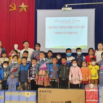 Công ty Tiền Phong tặng 10 bộ giường tầng, đệm cho học sinh trường PTDT Bán trú Tiểu học Lùng Phình 2 – Bắc Hà – Lào Cai.